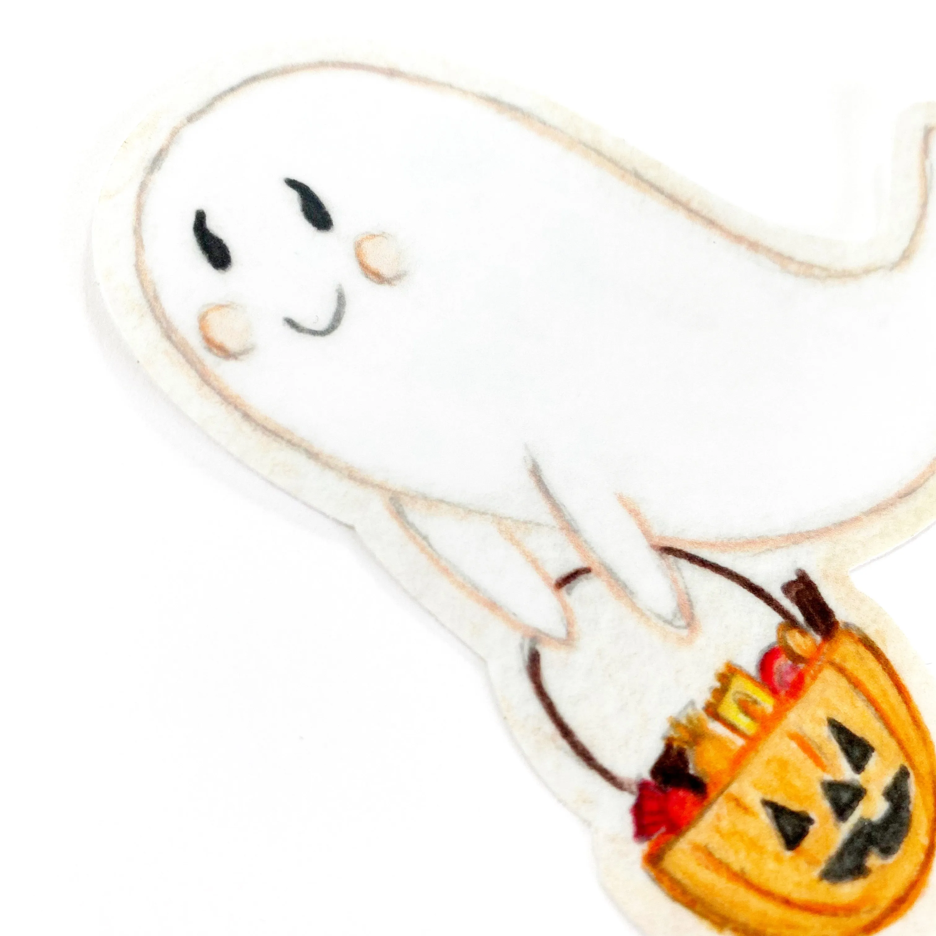 Trick or Treat Ghost Sticker