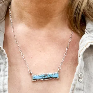Turquoise Fancy Bar Necklace