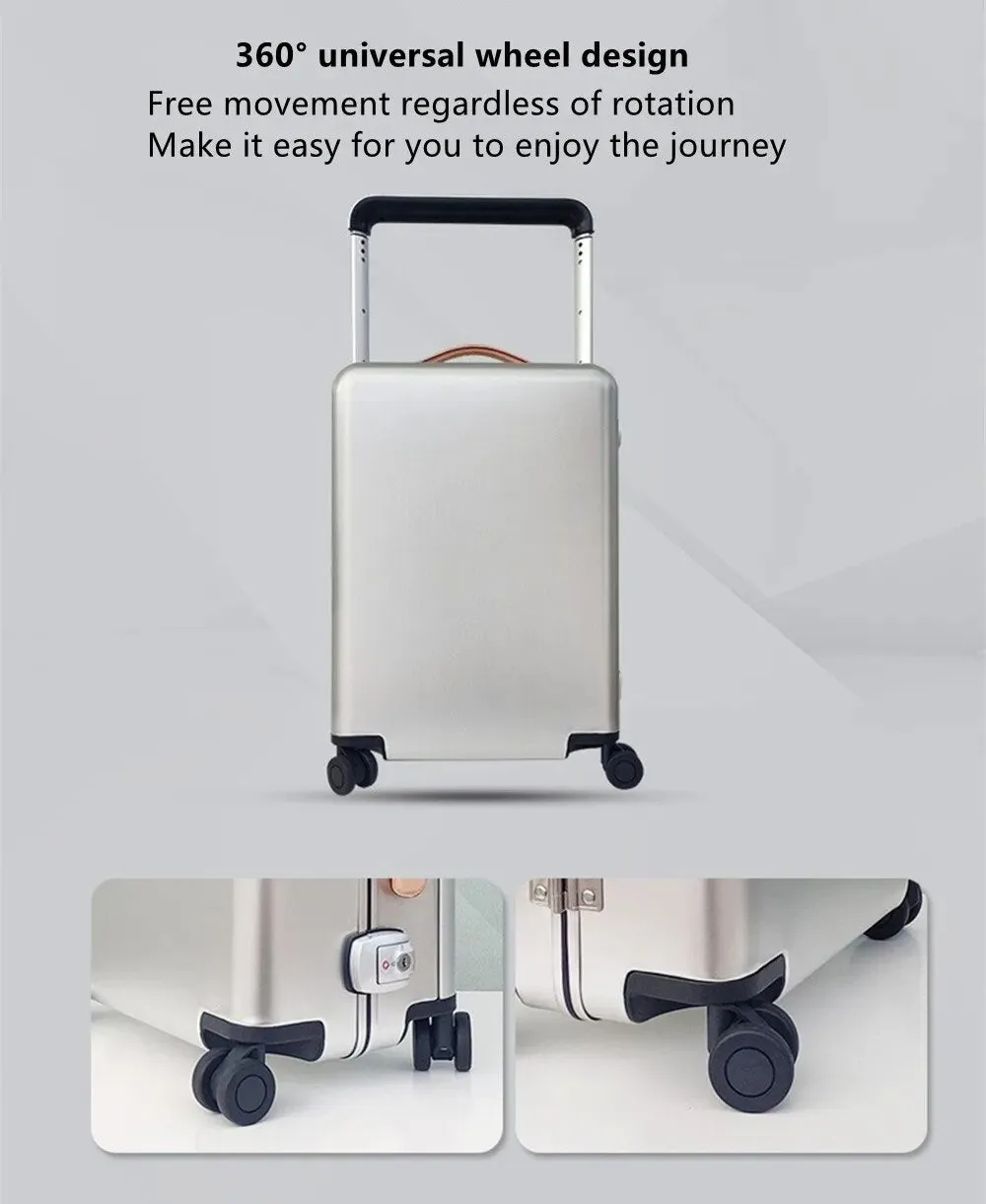 Upright UV Blocking Carry-On Spinner Case Travel Box, Silver, 20 inches
