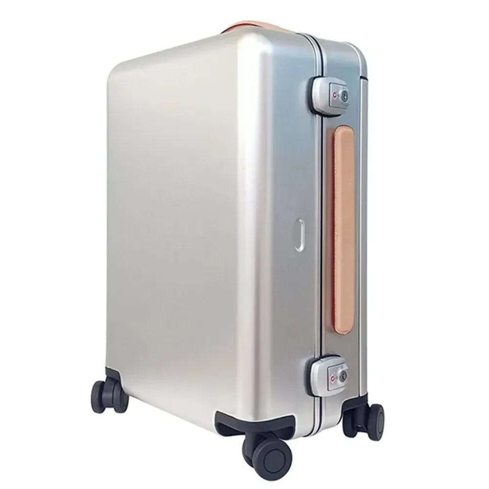 Upright UV Blocking Carry-On Spinner Case Travel Box, Silver, 20 inches