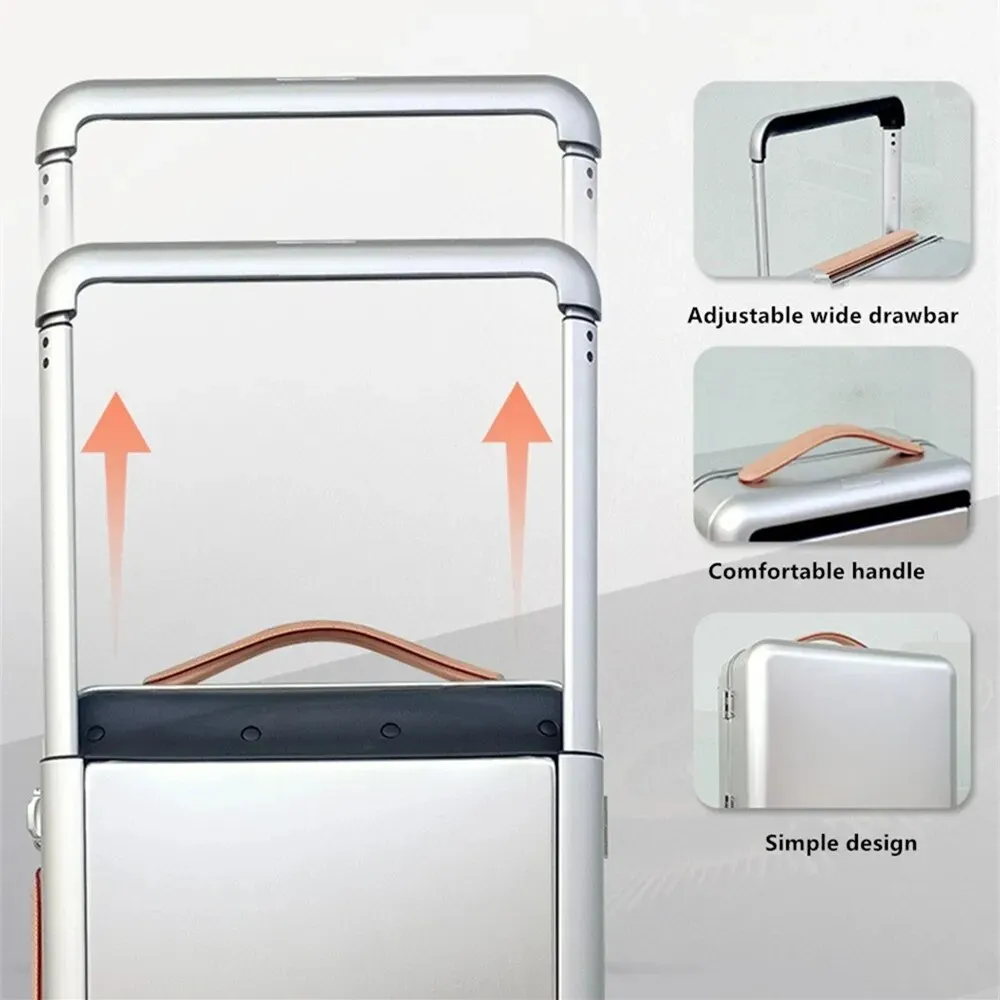 Upright UV Blocking Carry-On Spinner Case Travel Box, Silver, 20 inches