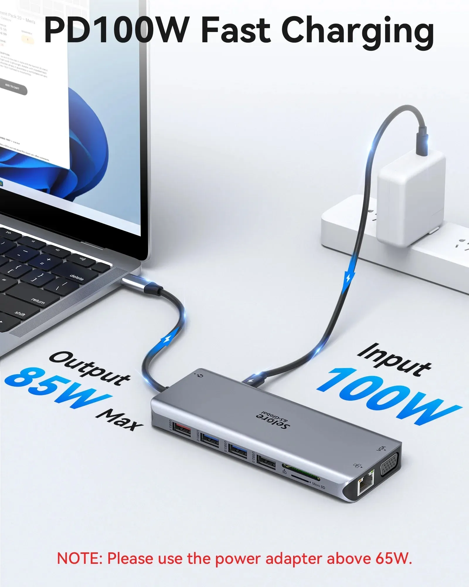 USB C Docking Station for Laptop Dual Monitors, Upgrade14 in 1 Triple Monitor Docking Station Display USB C Hub Dual HDMI Adapter Dongle Triple 4K Docking Station for Dell/Hp/Surface/Macbook