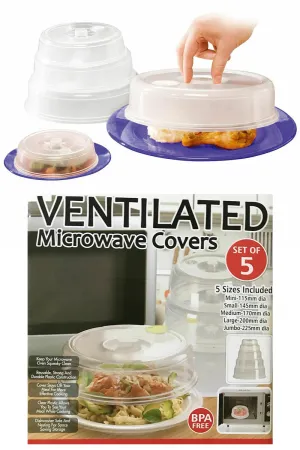 Ventilated Microwave Covers - Set of 5