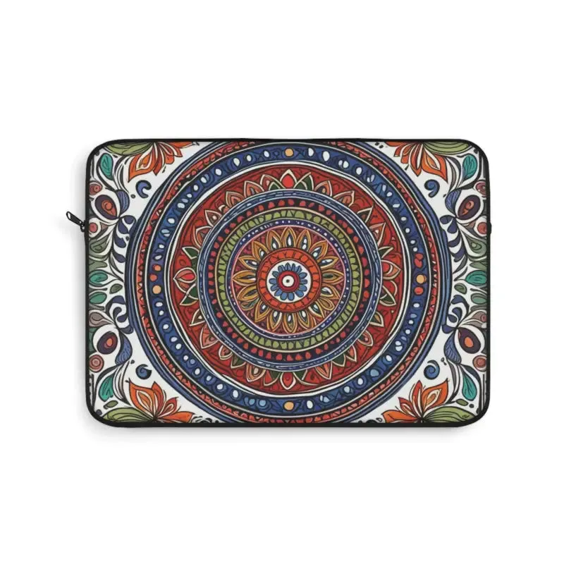 Vibrant Pattern Laptop Sleeve Plush Fleece Interior