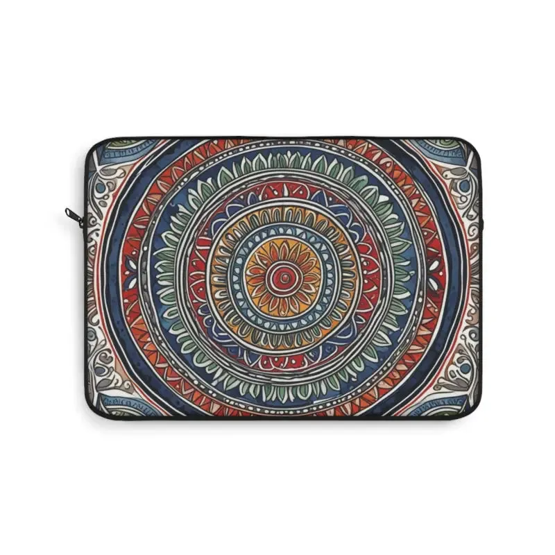 Vibrant Pattern Laptop Sleeve Plush Fleece Interior