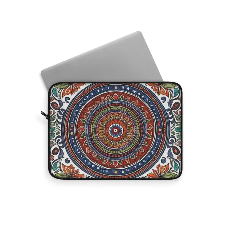 Vibrant Pattern Laptop Sleeve Plush Fleece Interior