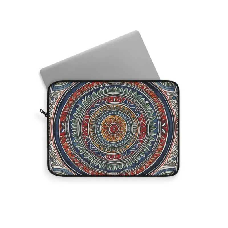 Vibrant Pattern Laptop Sleeve Plush Fleece Interior
