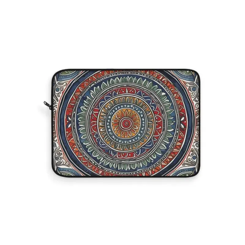 Vibrant Pattern Laptop Sleeve Plush Fleece Interior