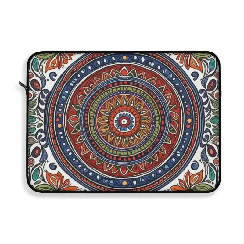 Vibrant Pattern Laptop Sleeve Plush Fleece Interior