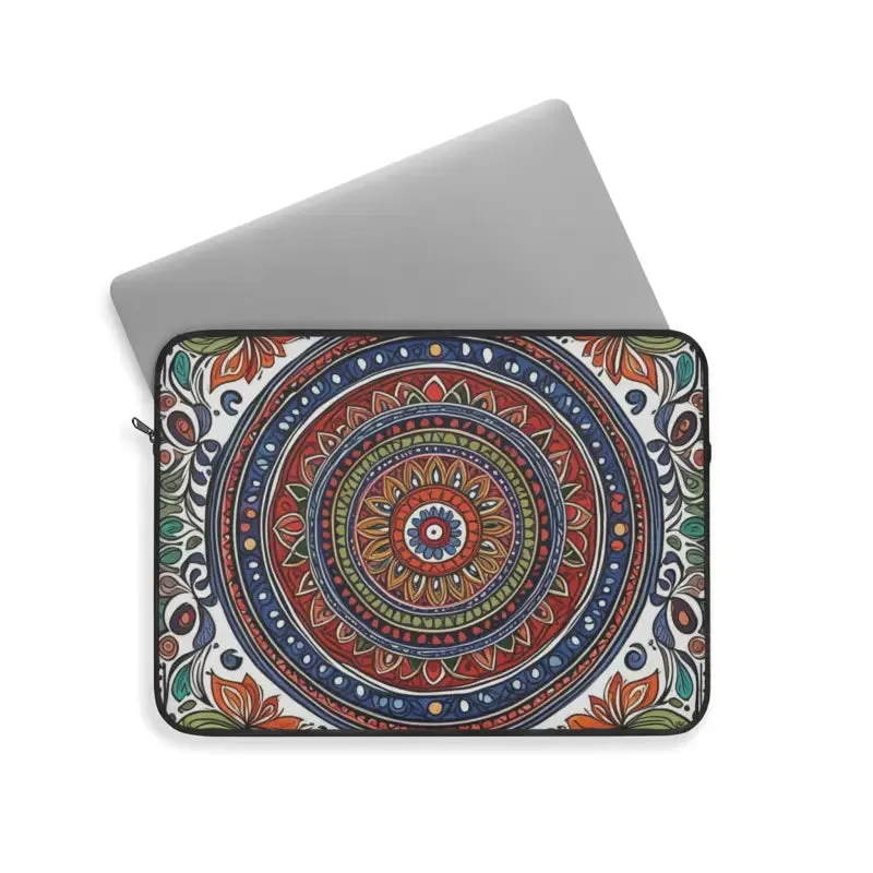 Vibrant Pattern Laptop Sleeve Plush Fleece Interior