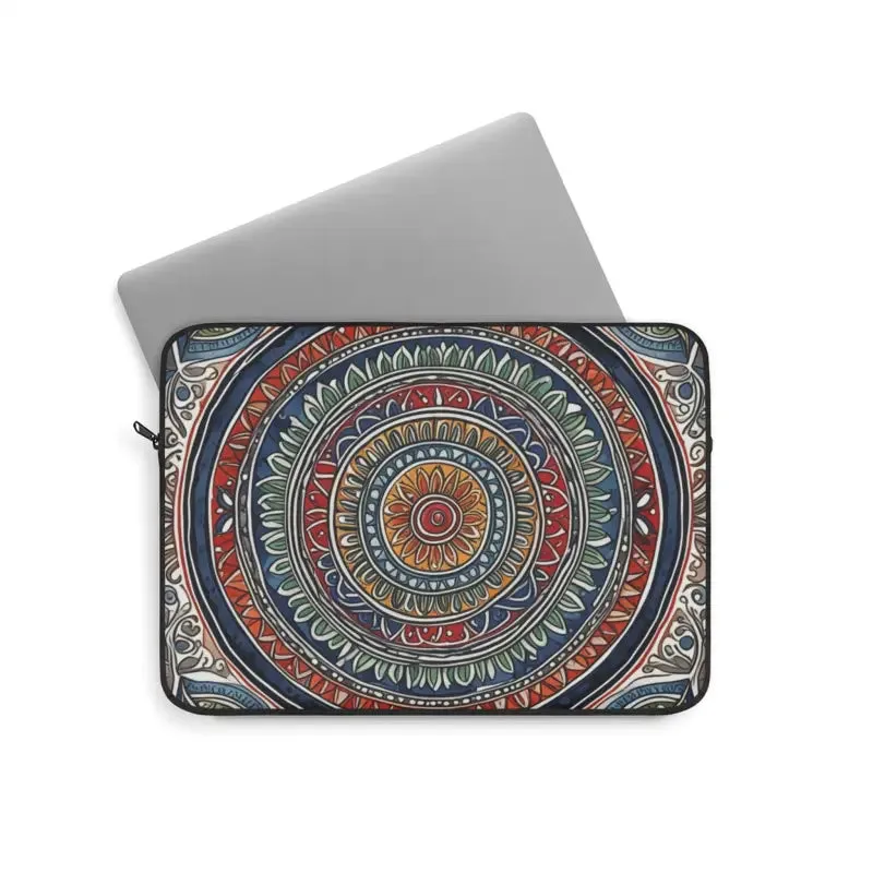 Vibrant Pattern Laptop Sleeve Plush Fleece Interior