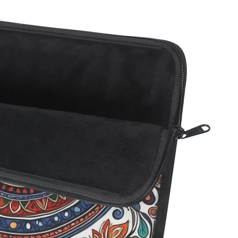 Vibrant Pattern Laptop Sleeve Plush Fleece Interior