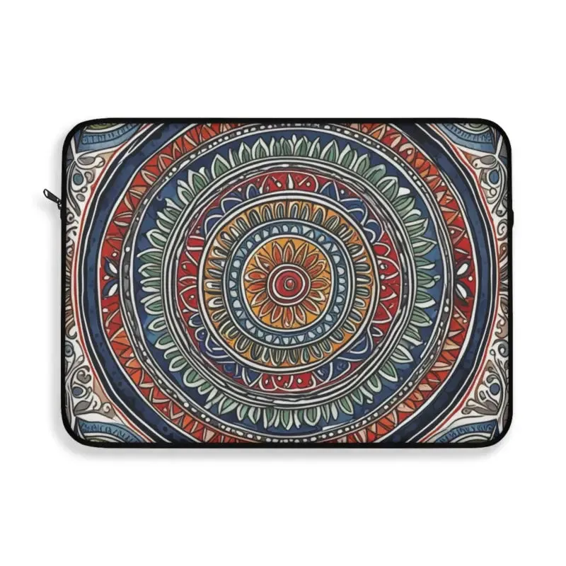 Vibrant Pattern Laptop Sleeve Plush Fleece Interior
