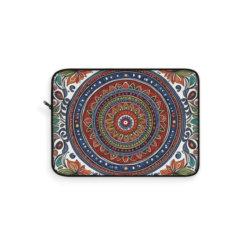 Vibrant Pattern Laptop Sleeve Plush Fleece Interior