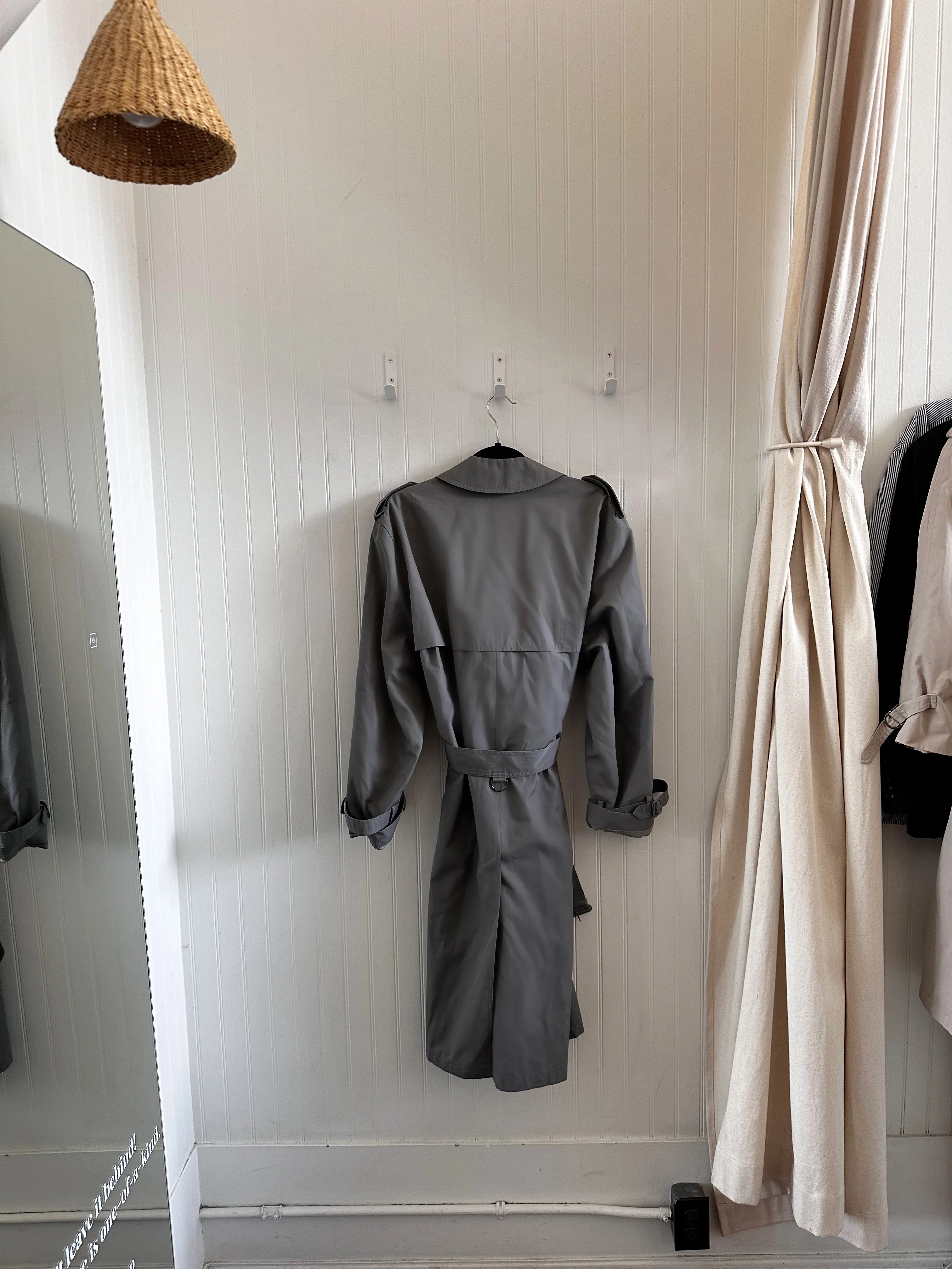 Vintage London fog grey/blue trench l/xl