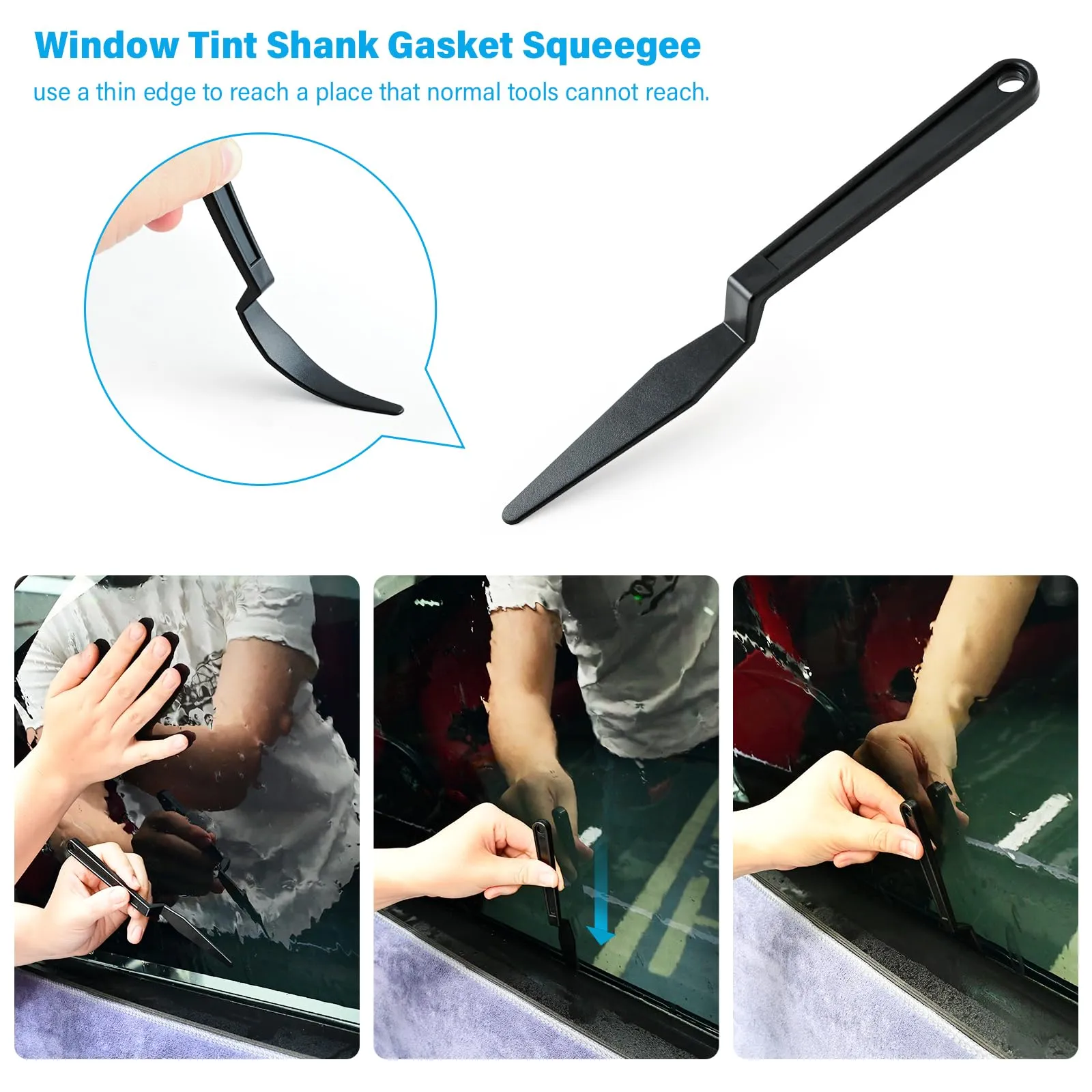 Vinyl Wrap Tool Window Tint Kit,Car Window Tint Application Kit with Small Rubber Squeegee, Vinyl Squeegee,Shank Gasket squeegee,Mini Quarter Squeegee for Car Wrapping,Window Tinting