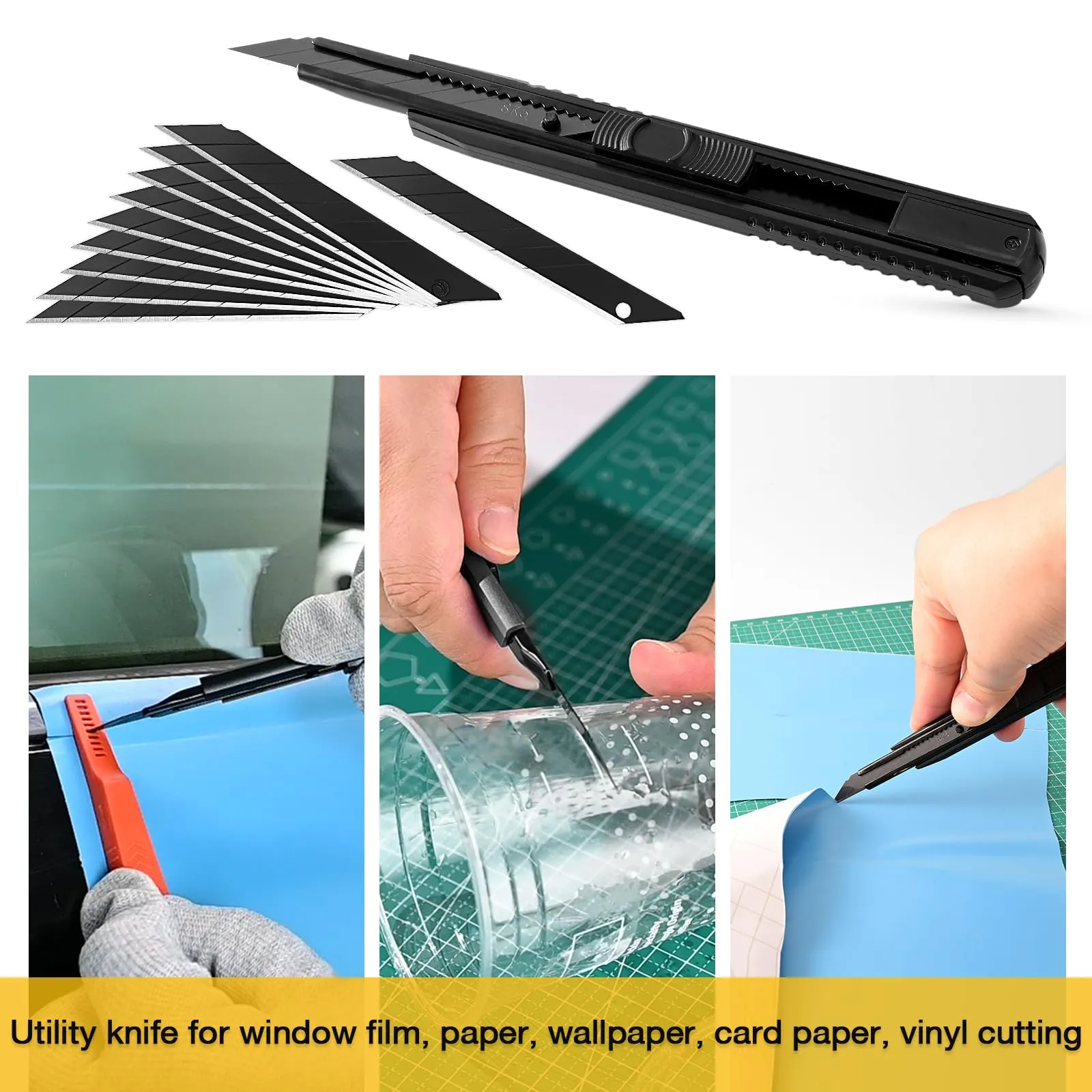 Vinyl Wrap Tool Window Tint Kit,Car Window Tint Application Kit with Small Rubber Squeegee, Vinyl Squeegee,Shank Gasket squeegee,Mini Quarter Squeegee for Car Wrapping,Window Tinting