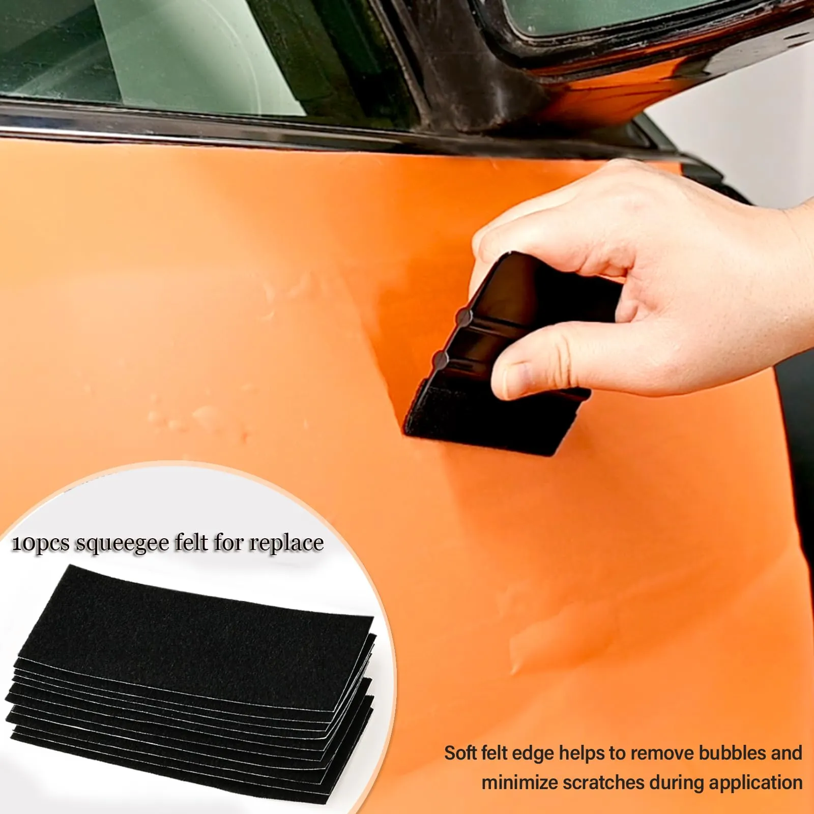 Vinyl Wrap Tool Window Tint Kit,Car Window Tint Application Kit with Small Rubber Squeegee, Vinyl Squeegee,Shank Gasket squeegee,Mini Quarter Squeegee for Car Wrapping,Window Tinting