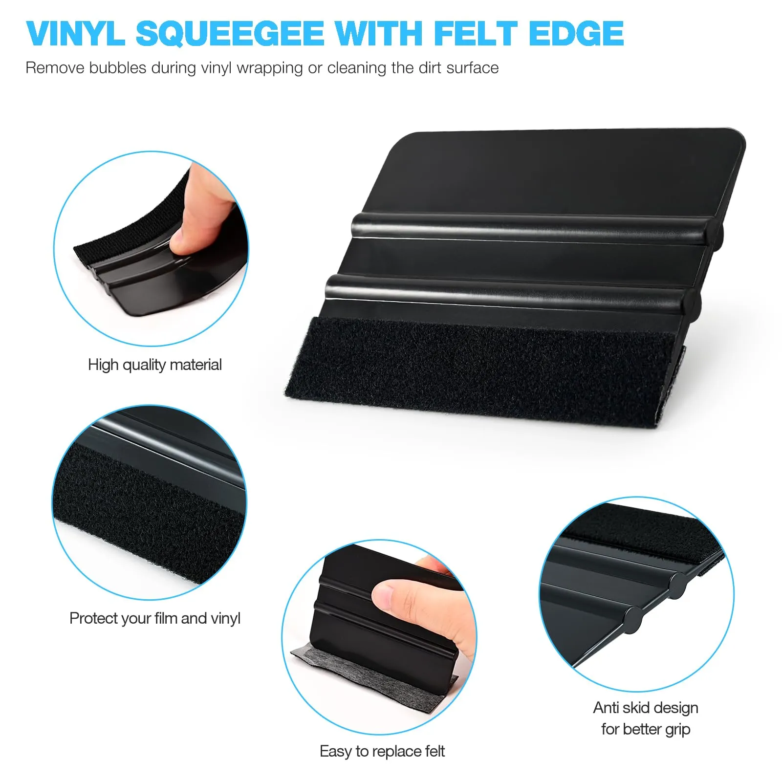 Vinyl Wrap Tool Window Tint Kit,Car Window Tint Application Kit with Small Rubber Squeegee, Vinyl Squeegee,Shank Gasket squeegee,Mini Quarter Squeegee for Car Wrapping,Window Tinting