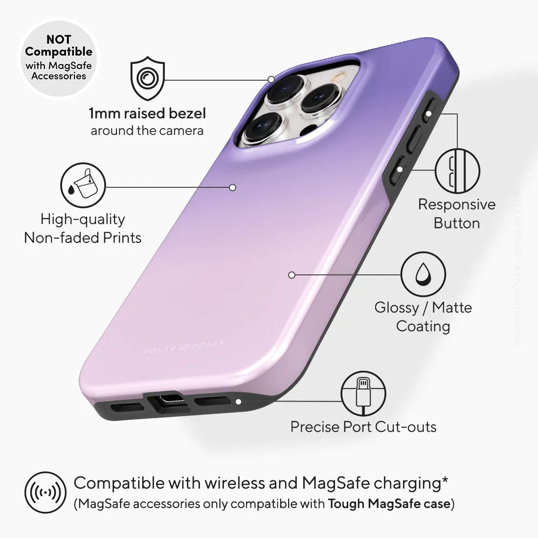 Violet Blue Pastel - iPhone 15 Pro Case
