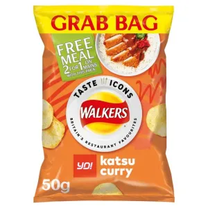 Walkers YO! Katsu Curry Crisps 32 x 50g Grab Bags