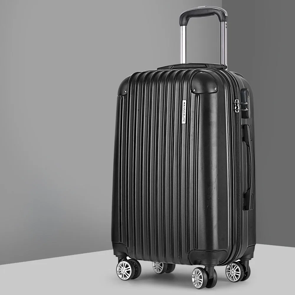 Wanderlite 20 Luggage Trolley Travel Suitcase Set Hard Case Shell Lightweight"