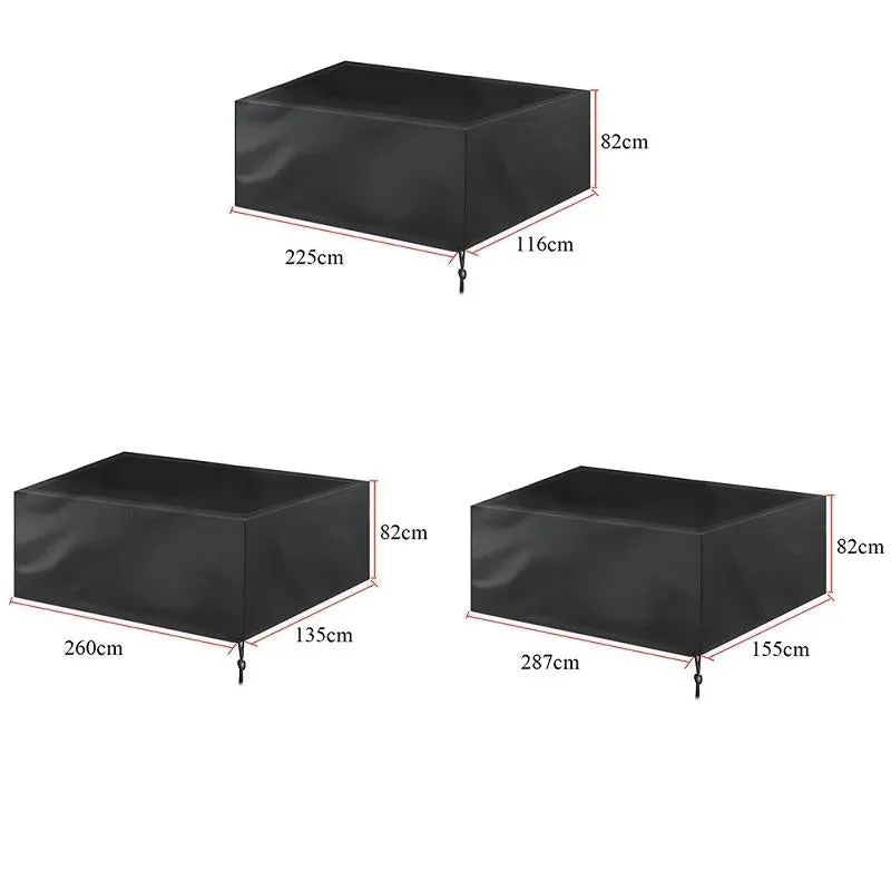 Water-Repellent Billiard Table Cover - 287X155X82Cm - Black