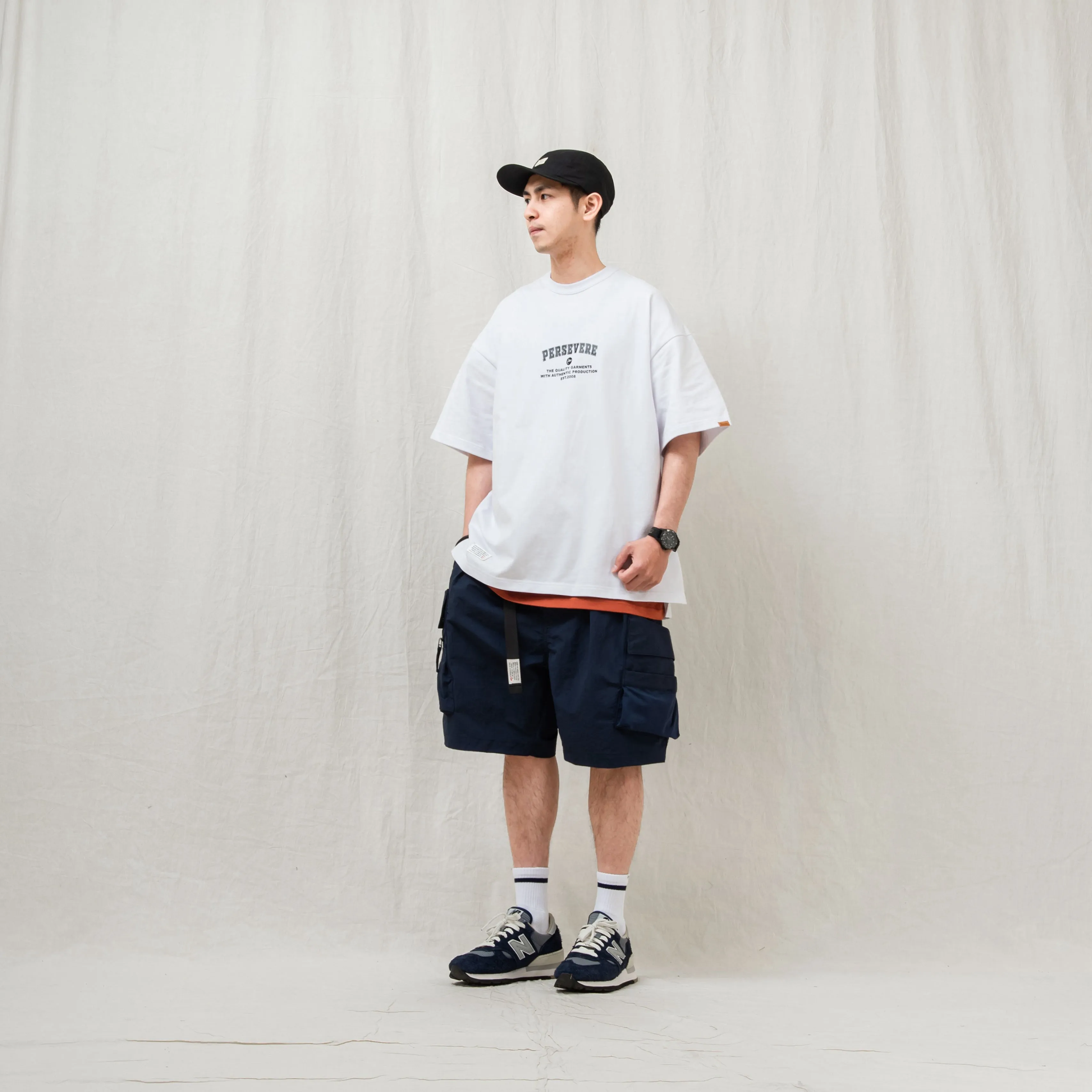 Water Repellent Nylon Cargo Shorts
