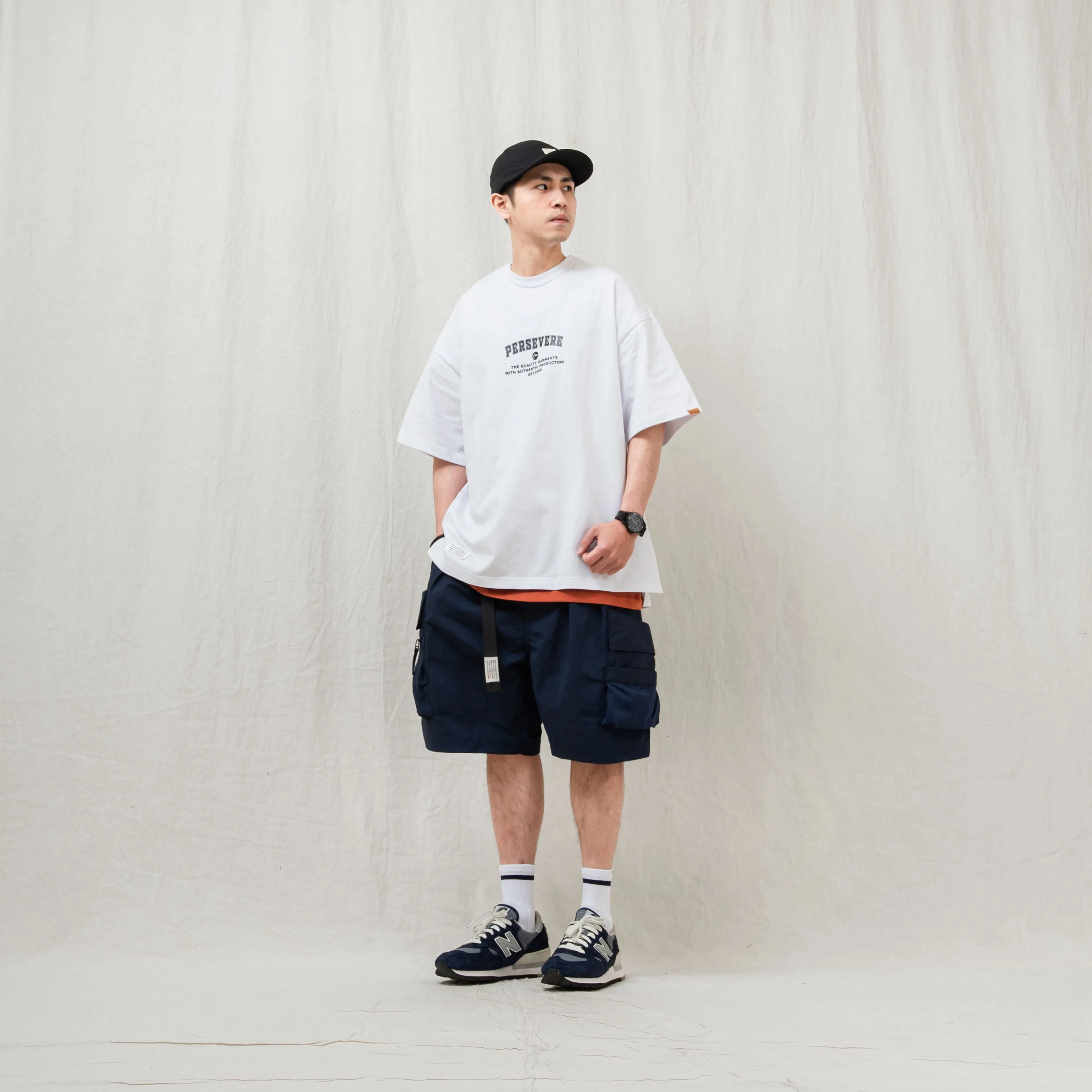 Water Repellent Nylon Cargo Shorts