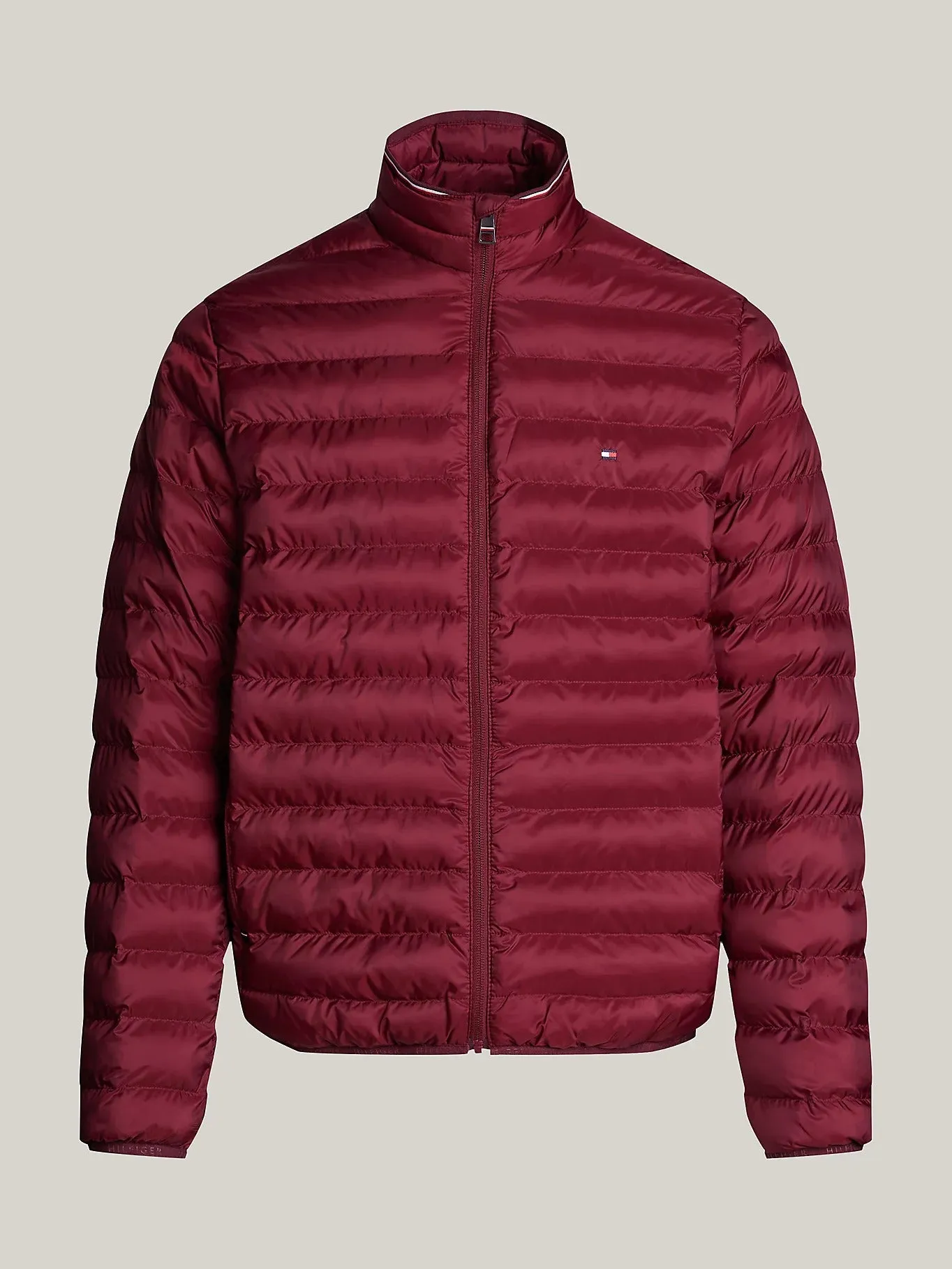 Water Repellent Packable Padded Jacket in Rouge