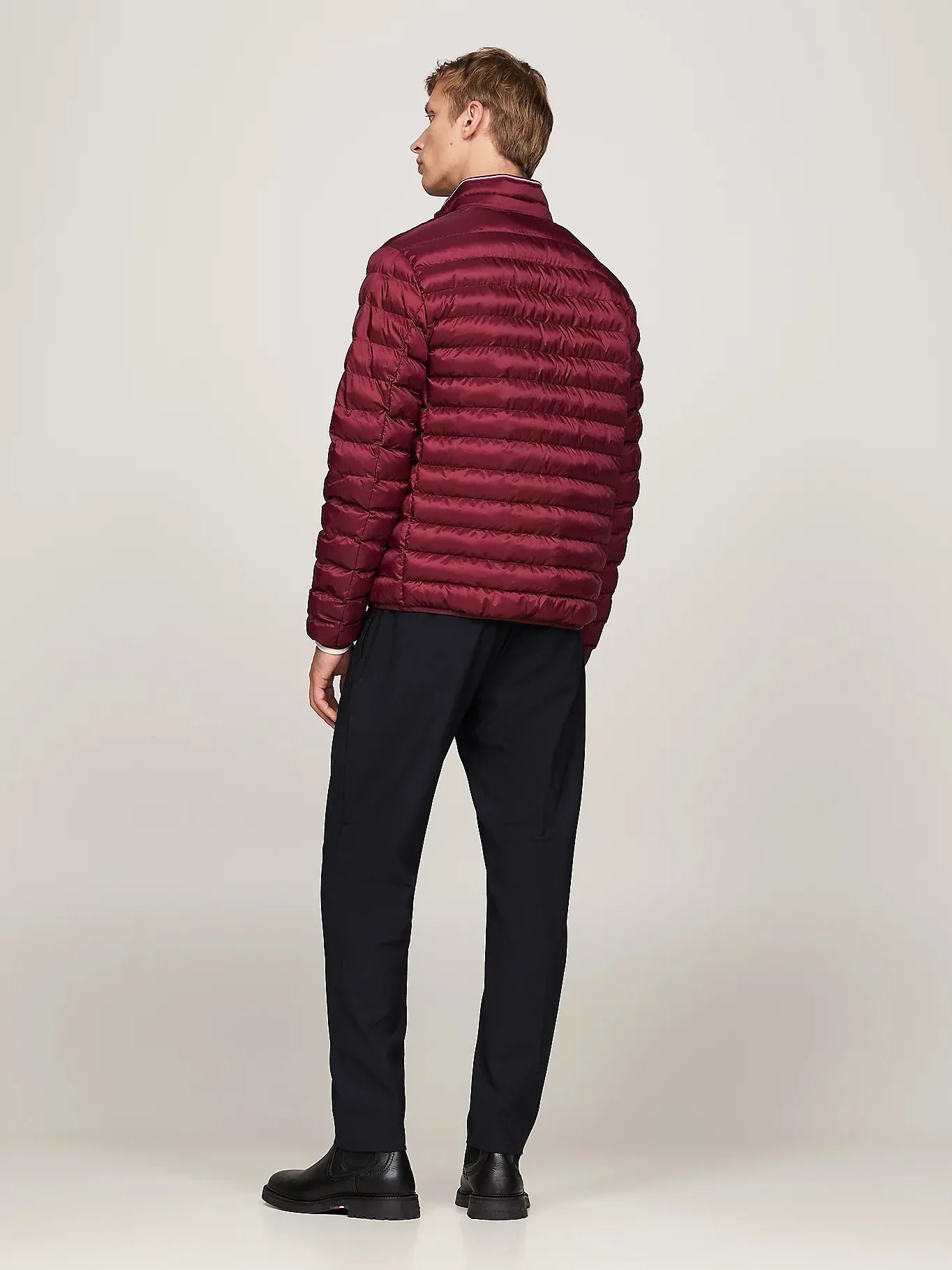 Water Repellent Packable Padded Jacket in Rouge