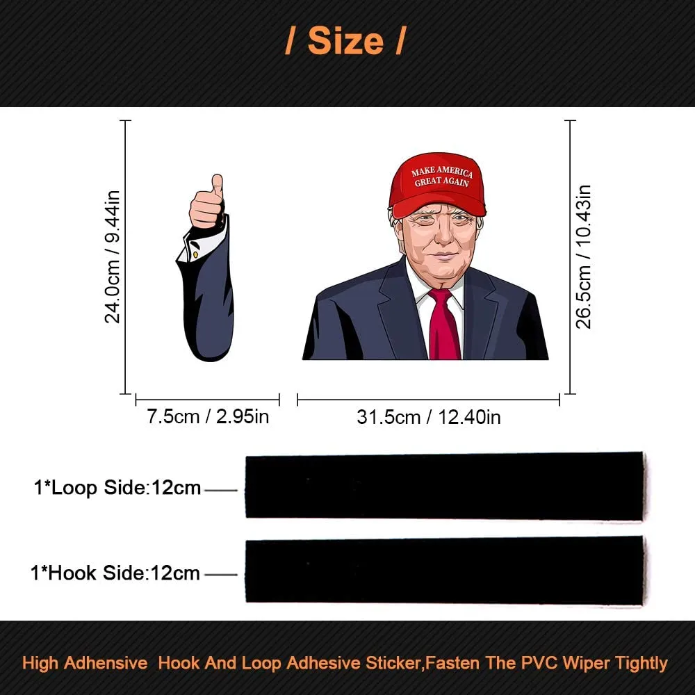 Waving Donald Trump Rear Window Wiper Mechanical Funny Vehicle Decoration