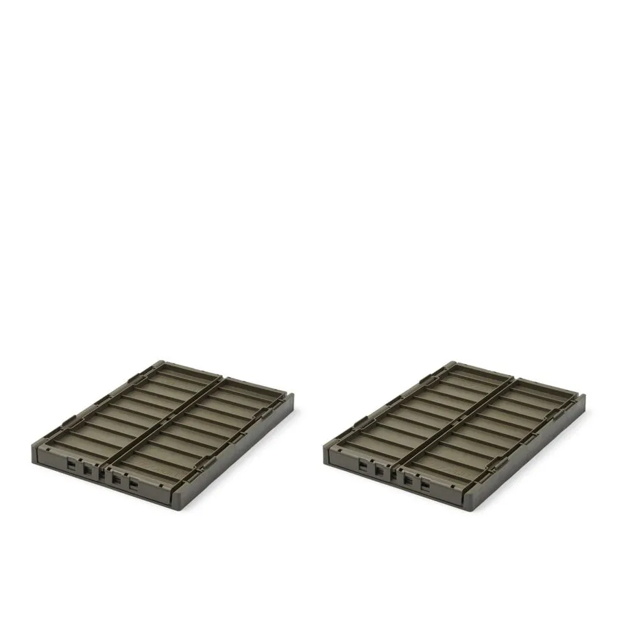 Weston Medium Storage Crate Pack of 2 - Army Brown