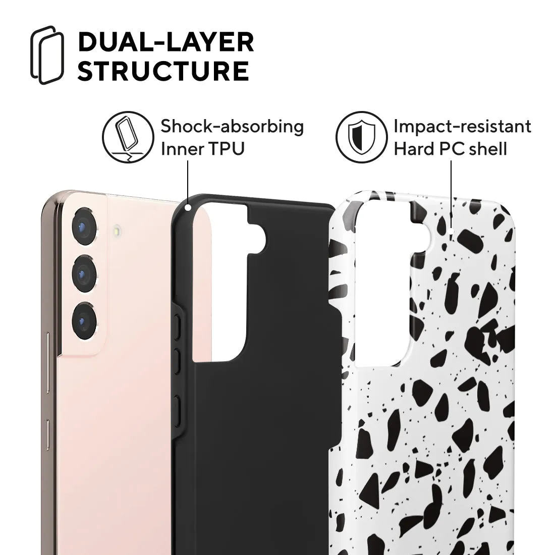 White Rocky Road Terrazzo Custom - Samsung Galaxy S22 5G Case