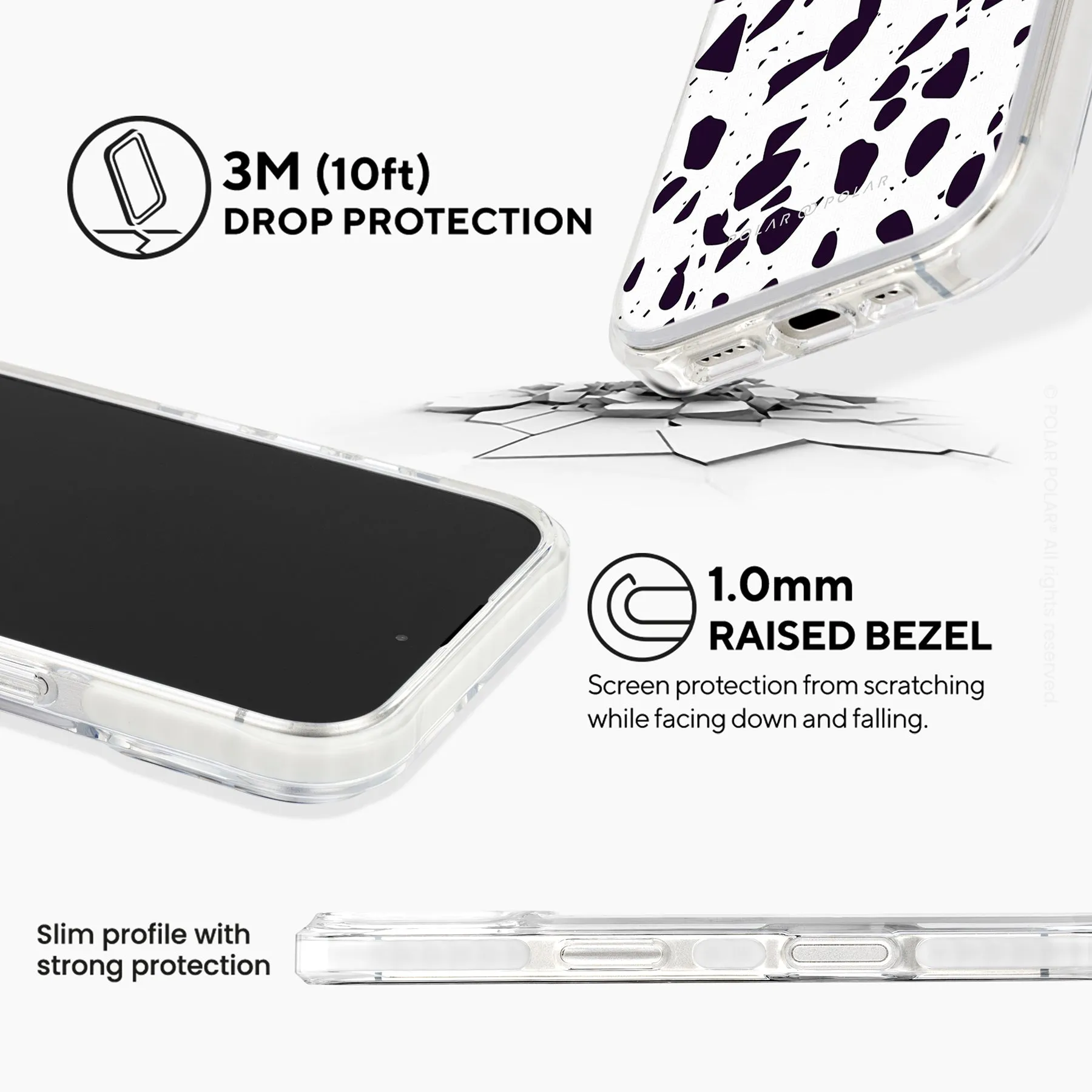 White Rocky Road Terrazzo - iPhone 16 Clear Bumper MagSafe Case