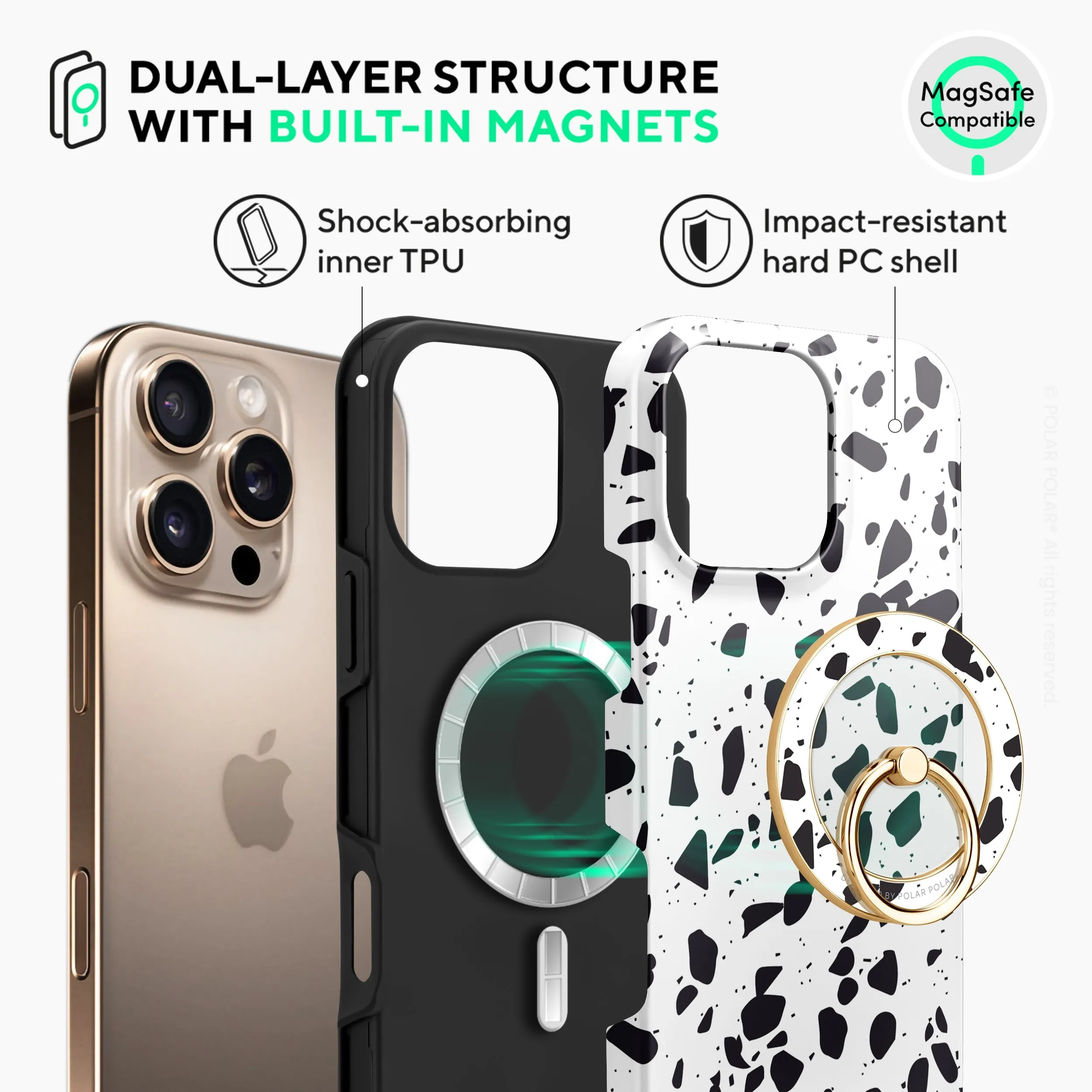 White Rocky Road Terrazzo - iPhone 16 Pro Max Case