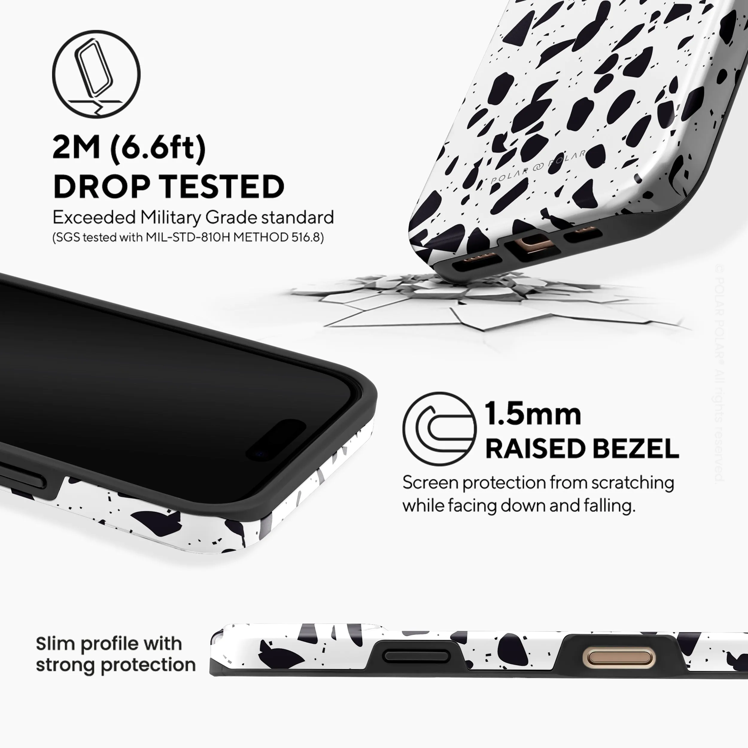 White Rocky Road Terrazzo - iPhone 16 Pro Max Case