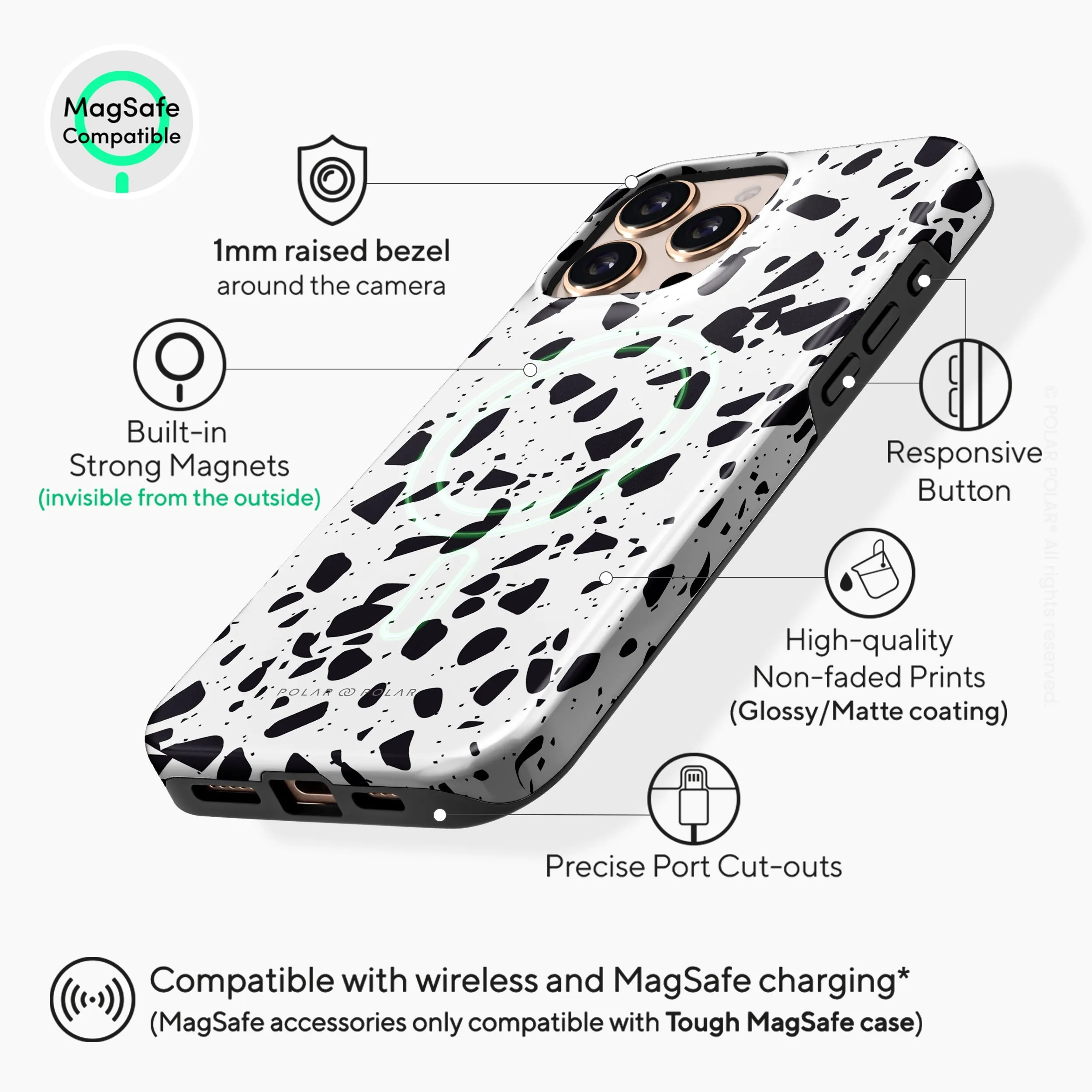 White Rocky Road Terrazzo - iPhone 16 Pro Max Case
