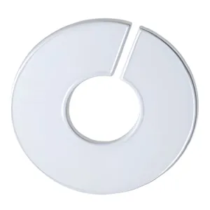 White Round Plastic Blank Rack Size Dividers for Round and Square Rods - Multi-Pack