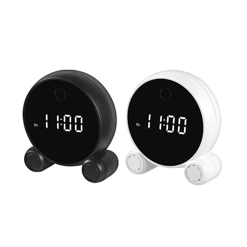 Wifi Alarm Clock Camera HD 1080P Night Vision Motion Detection Portable Home Security Surveillance Wifi Clock IP Camera