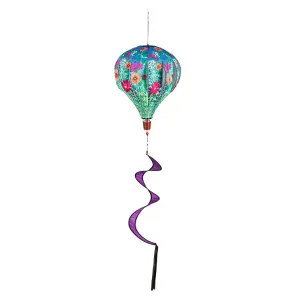 Wild Flowers Welcome Burlap Balloon Spinner,45bb406