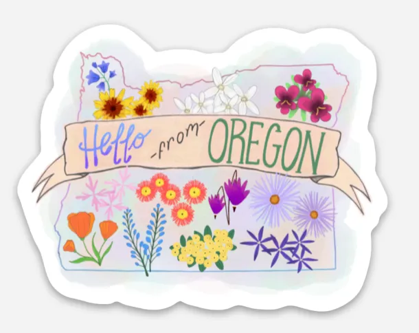 Wildflowers of Oregon Sticker