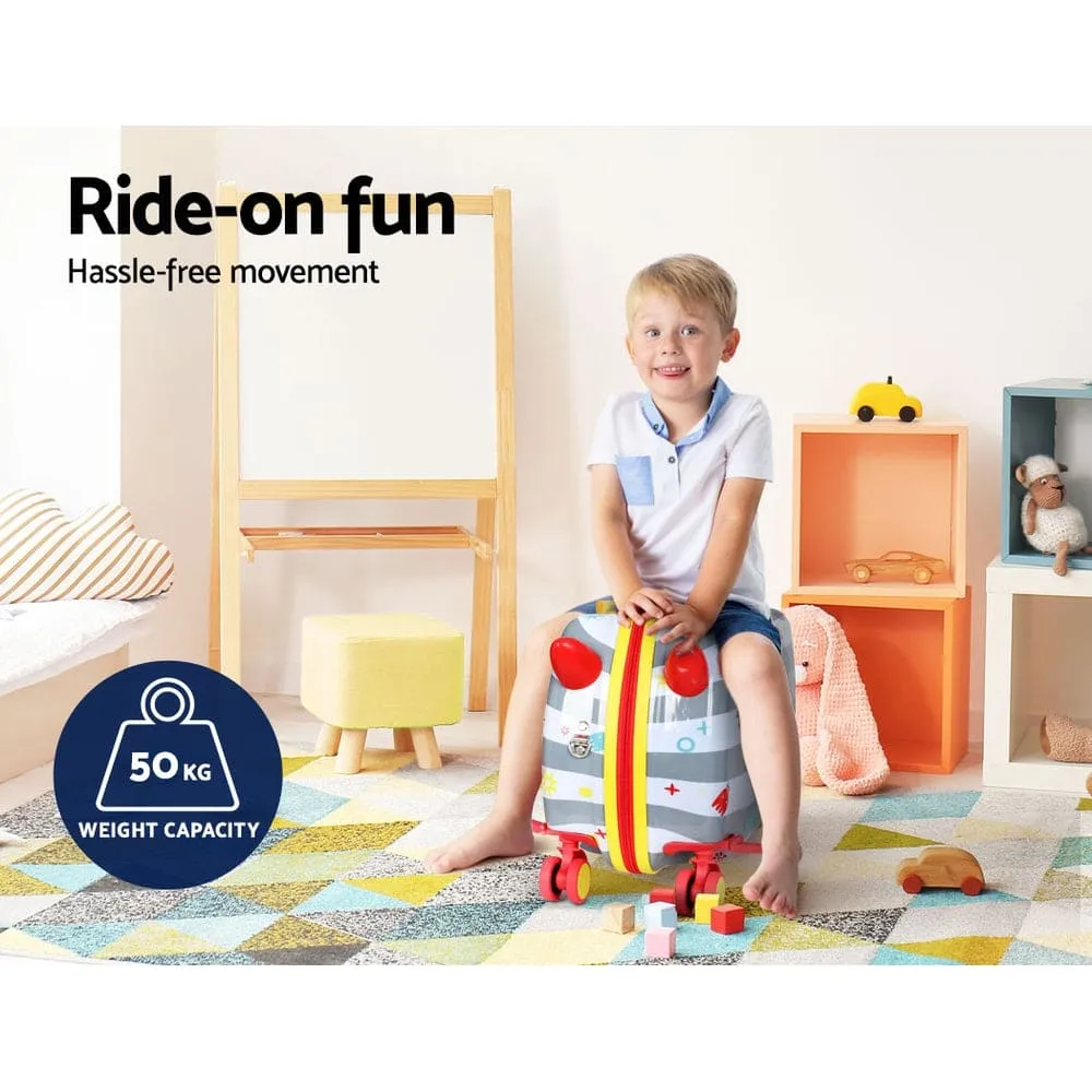 WL 17" Kids Ride On Luggage Children Suitcase Trolley Travel Octopus - ONLINE ONLY