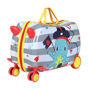WL 17" Kids Ride On Luggage Children Suitcase Trolley Travel Octopus - ONLINE ONLY