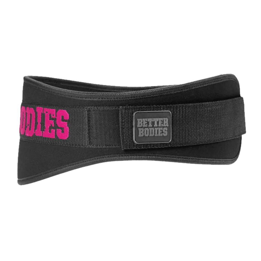 Womens Gym Belt - Black/Pink