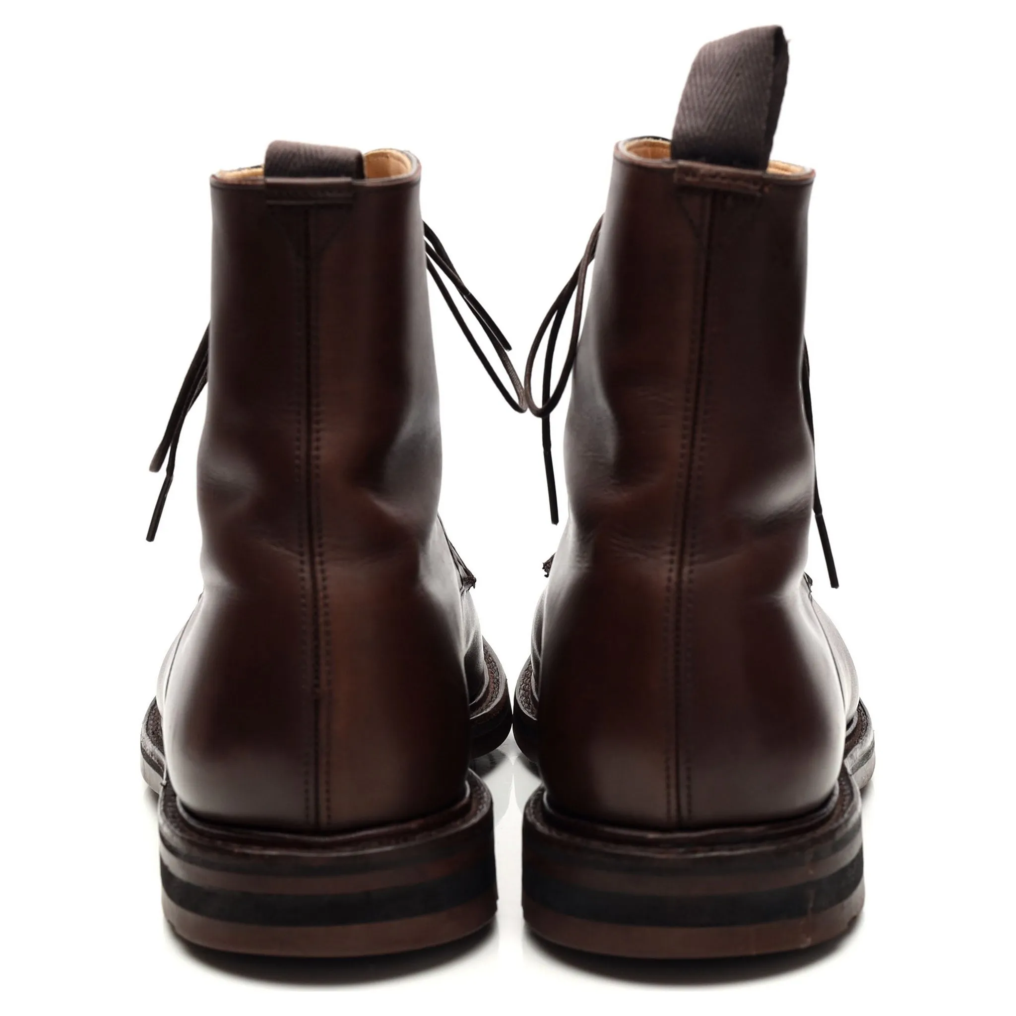 'Wootton' Dark Brown Leather Boots UK 8.5 G