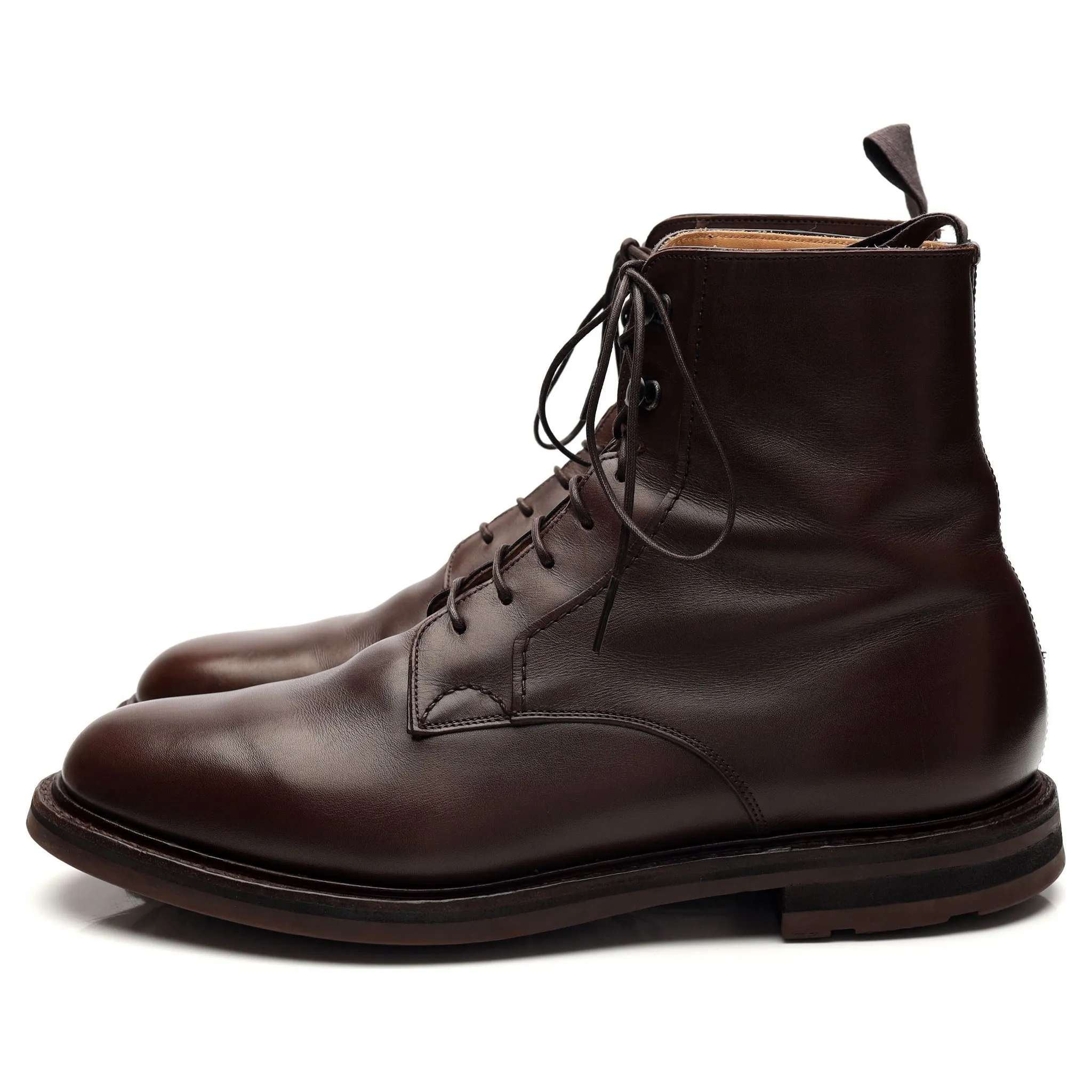 'Wootton' Dark Brown Leather Boots UK 8.5 G