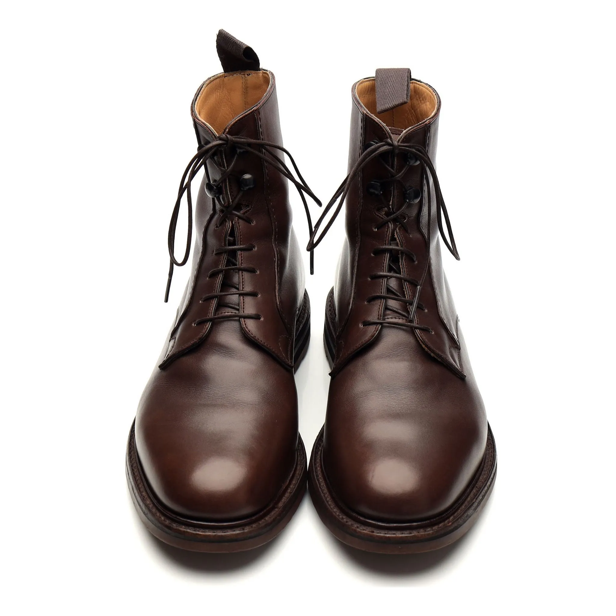 'Wootton' Dark Brown Leather Boots UK 8.5 G
