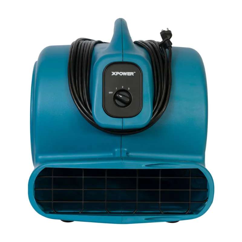 XPOWER 1 HP 3600 CFM 3 Speed Air Mover, Carpet Dryer, Floor Fan, Blower P-830