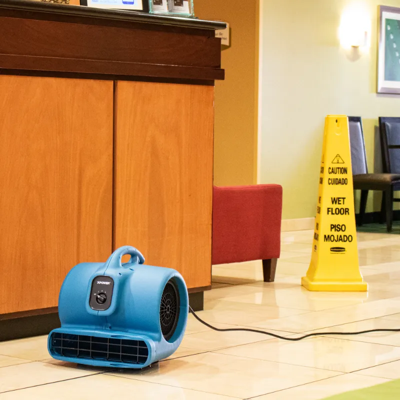 XPOWER 1 HP 3600 CFM 3 Speed Air Mover, Carpet Dryer, Floor Fan, Blower P-830